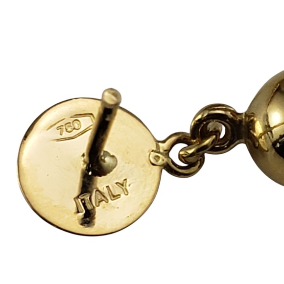 18 Karat Yellow Gold Dangle Chain Tassel Earrings #21224 - Picture 6 of 8